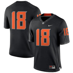 #18 Oklahoma State Cowboys Football Game Jersey – Black 2019