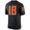 Image of #18 Oklahoma State Cowboys Football Game Jersey – Black 2019