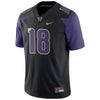 Image of #18 Washington Huskies Football Game Jersey – Black 2019