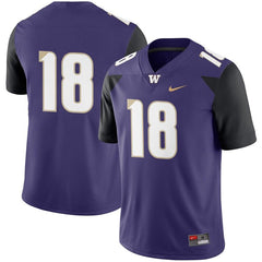 #18 Washington Huskies Football Game Jersey – Purple 2019