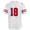 Image of #18 Wisconsin Badgers Under Armour Replica Football Jersey – White 2019