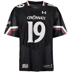 #19 Cincinnati Bearcats Under Armour Premier Football Performance Jersey - Black 2019