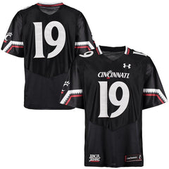 #19 Cincinnati Bearcats Under Armour Premier Football Performance Jersey - Black 2019