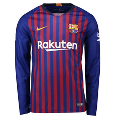 Barcelona/19 Home Replica Blank Long Sleeve Jersey – Blue 2019