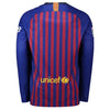 Image of Barcelona/19 Home Replica Blank Long Sleeve Jersey – Blue 2019