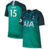 Image of Eric Dier Tottenham Hotspur Youth/19 Stadium Replica Third Player Jersey – Teal 2019