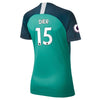 Image of Eric Dier Tottenham Hotspur Women's/19 Stadium Replica Third Player Jersey – Teal 2019