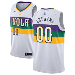 New Orleans Pelicans/19 Swingman Custom Jersey - City Edition - White 2019