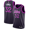 Image of Karl-Anthony Towns Minnesota Timberwolves Youth/19 Swingman Jersey – City Edition – Purple 2019