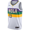 Image of Anthony Davis New Orleans Pelicans Youth/19 Swingman Jersey – City Edition – White 2019