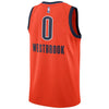 Image of Russell Westbrook Oklahoma City Thunder Youth/19 Swingman Jersey Orange – Earned Edition 2019