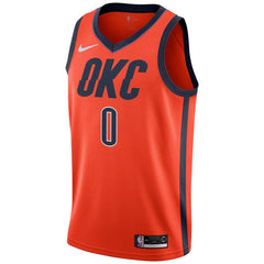 Russell Westbrook Oklahoma City Thunder/19 Swingman Jersey Orange – Earned Edition 2019