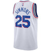 Image of Ben Simmons Philadelphia 76ers Youth/19 Swingman Jersey White – Earned Edition 2019