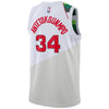 Image of Giannis Antetokounmpo Milwaukee Bucks/19 Swingman Jersey White – Earned Edition 2019