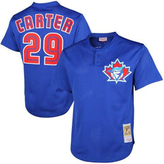 1997 Joe Carter Toronto Blue Jays Mitchell &amp; Ness Cooperstown Mesh Batting Practice Jersey - Royal 2019