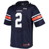 Image of #2 Auburn Tigers Under Armour Replica Football Jersey - Navy 2019