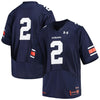 Image of #2 Auburn Tigers Under Armour Replica Jersey – Navy 2019