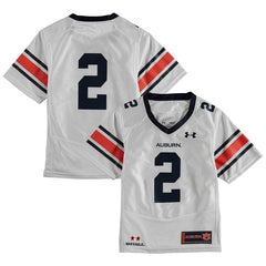 #2 Auburn Tigers Under Armour Youth Replica Performance Football Jersey – White 2019