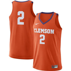 #2 Clemson Tigers Replica Basketball Jersey - Orange 2019