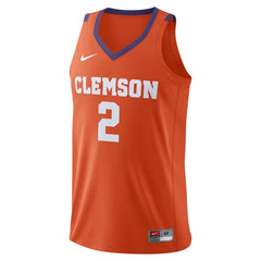 #2 Clemson Tigers Replica Basketball Jersey - Orange 2019