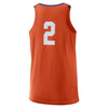 Image of #2 Clemson Tigers Replica Basketball Jersey - Orange 2019