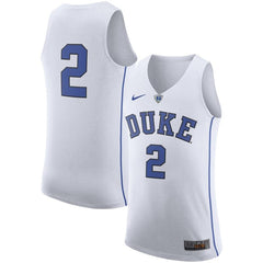 #2 Duke Blue Devils Hyper Elite Basketball Jersey – White 2019