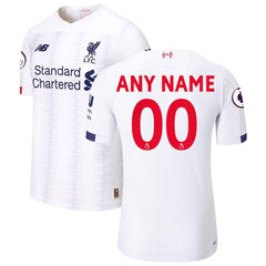 Liverpool New Balance 2019/20 Away Custom Jersey – White 2019