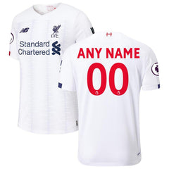 Liverpool New Balance 2019/20 Away Replica Custom Jersey – White 2019