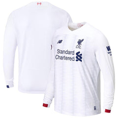 Liverpool New Balance 2019/20 Away Replica Long Sleeve Jersey – White 2019