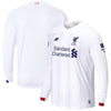 Image of Liverpool New Balance 2019/20 Away Replica Long Sleeve Jersey – White 2019