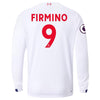 Image of Roberto Firmino Liverpool New Balance 2019/20 Away Replica Long Sleeve Player Jersey – White 2019