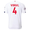 Image of Virgil Van Dijk Liverpool New Balance 2019/20 Away Replica Player Jersey – White 2019