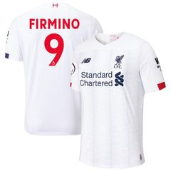 Roberto Firmino Liverpool New Balance 2019/20 Away Replica Player Jersey – White 2019