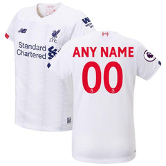 Liverpool New Balance Women's 2019/20 Away Replica Stadium Custom Jersey – White 2019