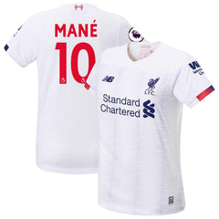 Sadio Mané Liverpool New Balance Women's 2019/20 Away Replica Stadium Player Jersey – White 2019