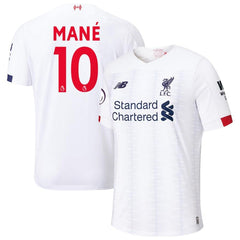 Sadio Mané Liverpool New Balance Youth 2019/20 Away Replica Stadium Player Jersey – White 2019