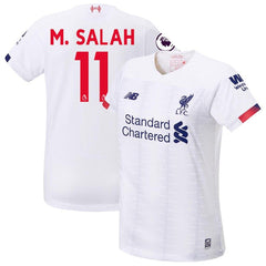 Mohamed Salah Liverpool New Balance Women's 2019/20 Away Replica Stadium Player Jersey – White 2019