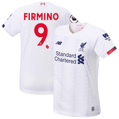 Roberto Firmino Liverpool New Balance Women's 2019/20 Away Replica Stadium Player Jersey – White 2019