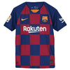 Image of Barcelona Youth 2019/20 Home Breathe Stadium Replica Custom Jersey - Royal 2019