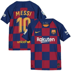 Lionel Messi Barcelona Youth 2019/20 Home Breathe Stadium Replica Jersey - Royal 2019