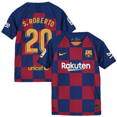 Sergi Roberto Barcelona Youth 2019/20 Home Breathe Stadium Replica Jersey - Royal 2019