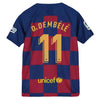 Image of Ousmane Dembélé Barcelona Youth 2019/20 Home Breathe Stadium Replica Jersey - Royal 2019