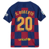 Image of Sergi Roberto Barcelona Youth 2019/20 Home Breathe Stadium Replica Jersey - Royal 2019