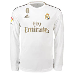 Real Madrid 2019/20 Home Long Sleeve Custom Jersey – White 2019