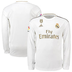 Real Madrid 2019/20 Home Long Sleeve Jersey – White 2019