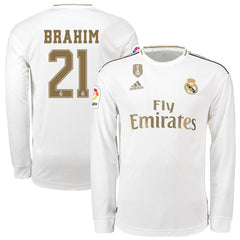 Brahim Díaz Real Madrid 2019/20 Home Long Sleeve Player Jersey – White 2019