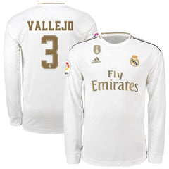 Jesús Vallejo Real Madrid 2019/20 Home Long Sleeve Player Jersey – White 2019