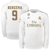 Image of Karim Benzema Real Madrid 2019/20 Home Long Sleeve Player Jersey – White 2019