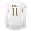 Image of Gareth Bale Real Madrid 2019/20 Home Long Sleeve Player Jersey – White 2019