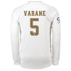 Image of Raphaël Varane Real Madrid 2019/20 Home Long Sleeve Player Jersey – White 2019